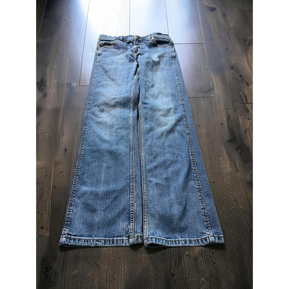 Wrangler Retro Slim Straight Mens 32x34 Blue Denim Jeans WLT88BZ Western Y2K